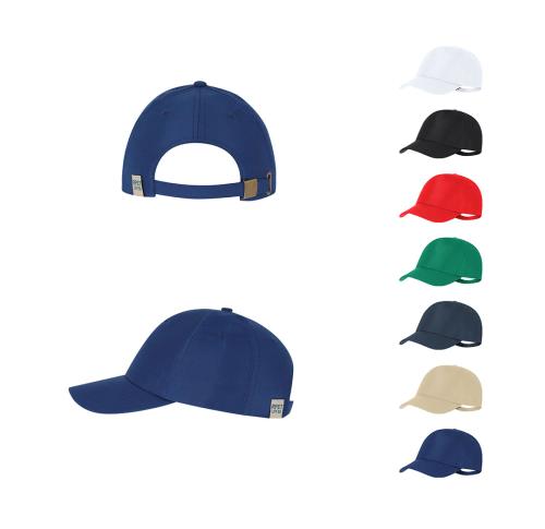 Recycled Polyester Baseball Cap UV 50 5 Panels Buckle Closure