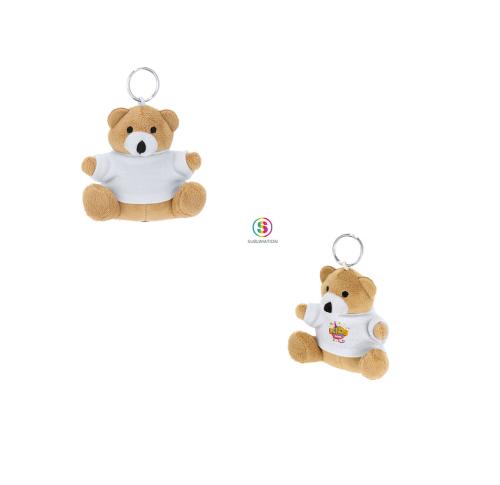 Soft Plush Teddy Bear Keychain Logo T Shirt