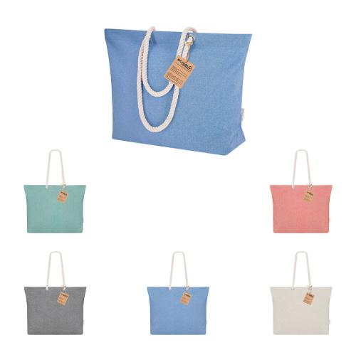 Recycled Cotton Beach Bag Long Cotton Handles