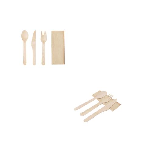 Wooden Eco Friendly 4-in-1 Cutlery Set Grinox