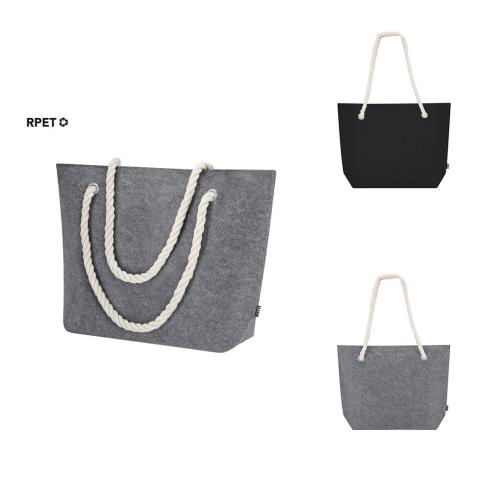 Recycled Felt Beach Shopper Bag Rope Handles