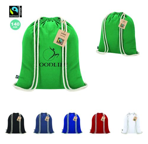 Fairtrade Drawstring Bag Cotton Sports PE Bag