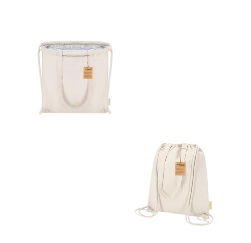 Recycled Cotton Insulated Cooler Drawstring Bag Nelon