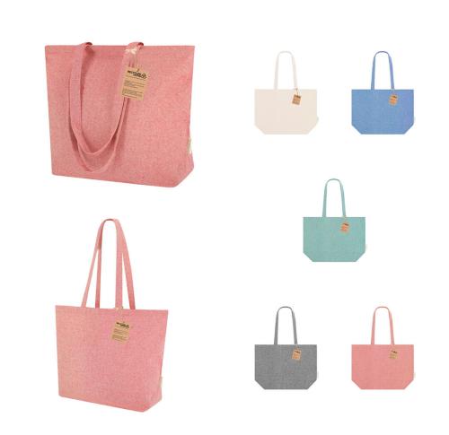 Recycled Cotton Tote Bag Long Handles With Gusset