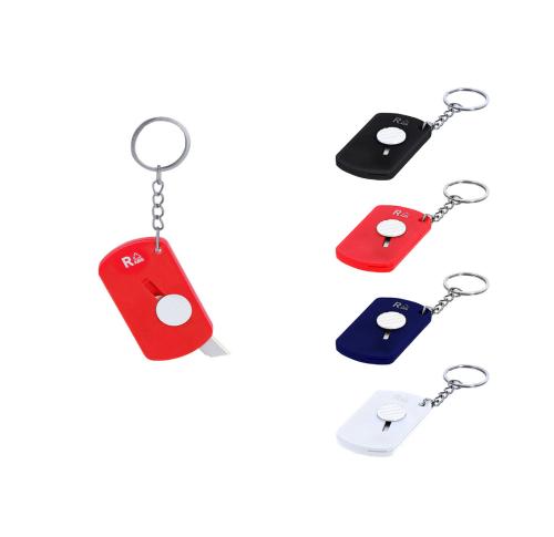 Retractable Key Chain Safety Box Cutter Keyring Stainless Steel Blade
