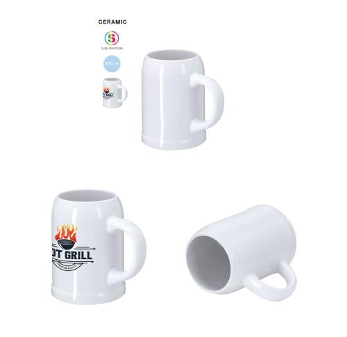 500ml Ceramic Full Colour Sublimation Beer Jug Mug