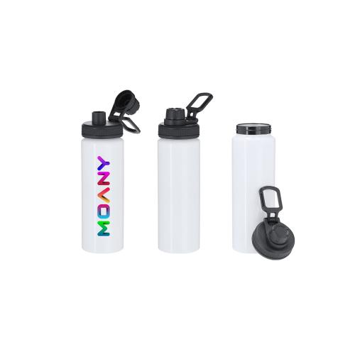 Full Colour Aluminium Die Sublimation White 800ml Sports Water Bottle Yakye