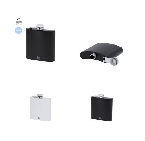 Recycled Stainless Steel Hip Flask 175ml