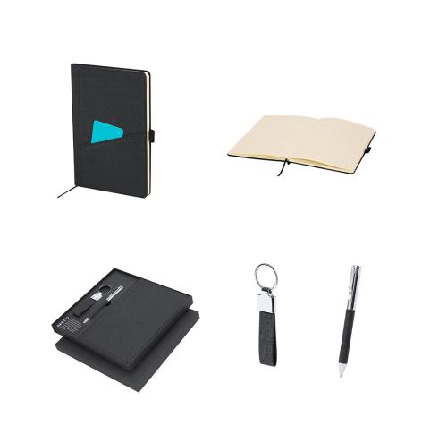 Eco Friendly Gift Pack Including Notebook, Pen, Keyring