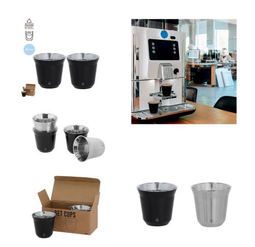 Insulated Stainless Steel Set of Tumblers 80ml