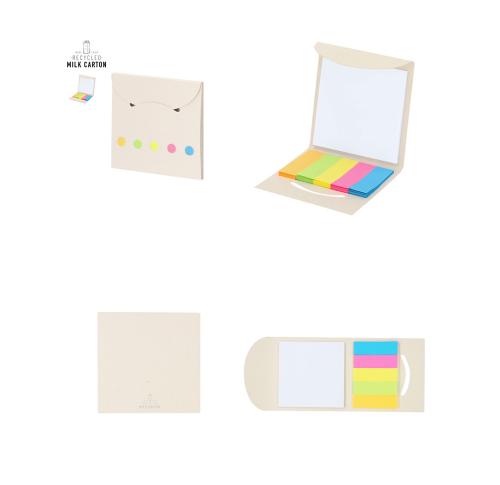 Recycled Milk Carton Sticky Note Set Notepad Tesher