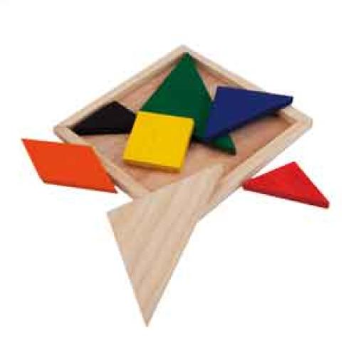 Wooden Colourful Puzzle Tangram