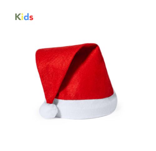 Kids Christmas Santa Hat White Pom Pom and Trim