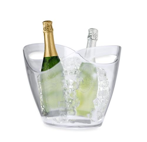 Transparent Ice Bucket Large Printed Logo
