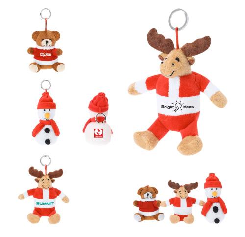 Soft Teddy Bear Christmas Keyring Teddy 