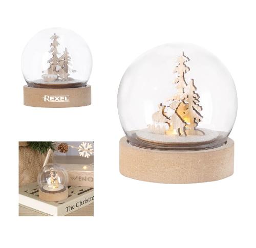 Illuminated Christmas Globe Branded Logo