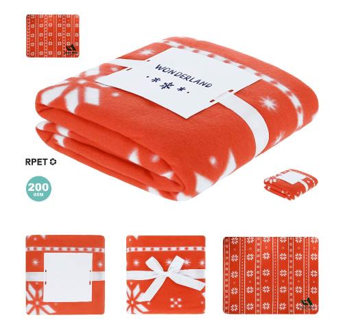 Christmas Fleece Blanket Snowflake Design Cutom Logo