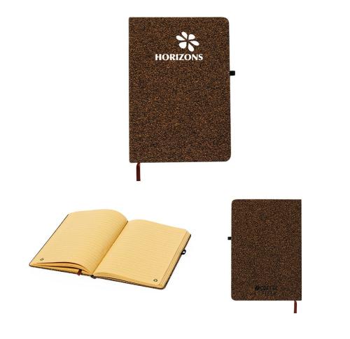 Coffe Fibre & Cork Eco Branded Notepad Glampex