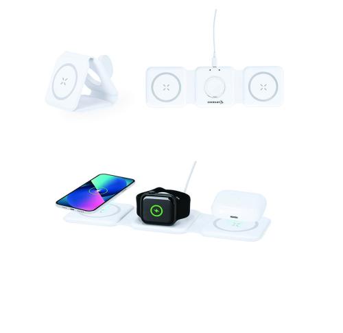 Magnetic Wireless Foldable 15W Travel Charger x 3 Devices