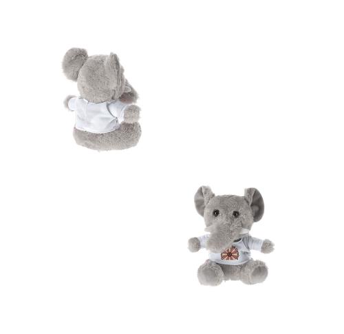 Soft Plush Elephant Toy With Logo T Shirt