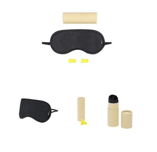 Eco Friendly Recycled Travel Sleep Gift Set Mask and Earplugs