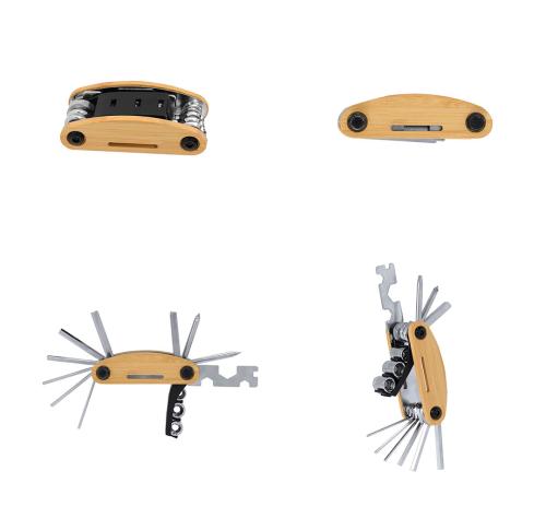 Stainless Steel and Wooden 15 Function Multitool Koron