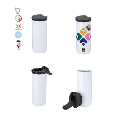 Full Colour Die Stainless Steel Sublimation Insulated 370ml Travel Coffee Cup Lyrena