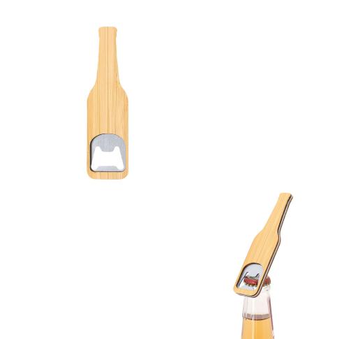 Branded Bamboo & Metal Bottle Opener Ceryon