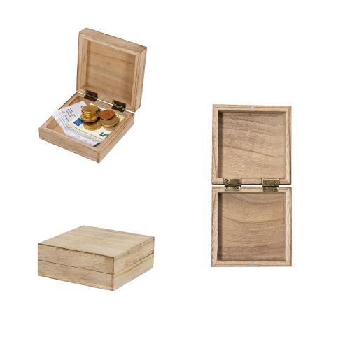 Custom Wooden Hinged Gift Box 90 x 90mm