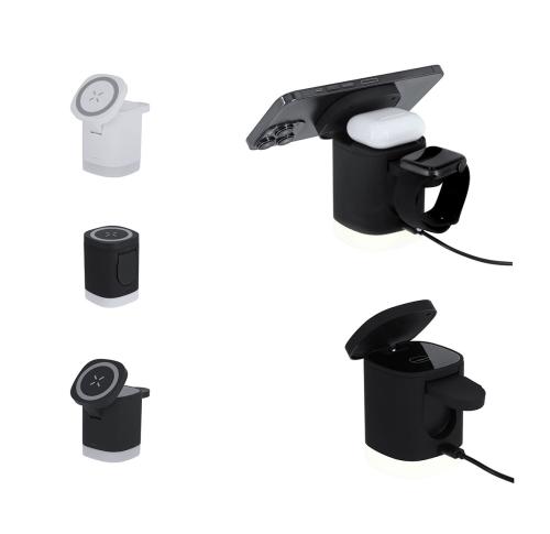 Magnetic 3-in1- wirless 15W  Recycled Charger Ruclox Charge Multiple Devices