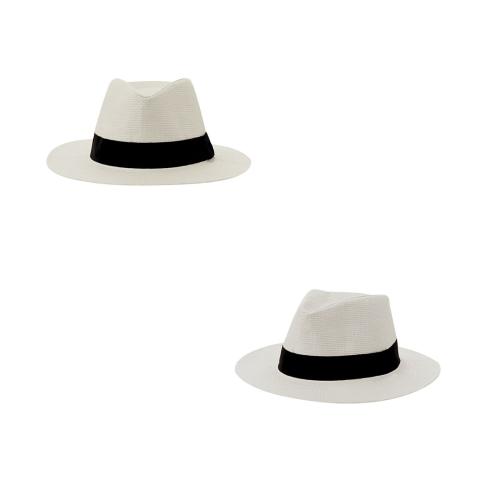 Trilby Style Paper Hat Black Band 