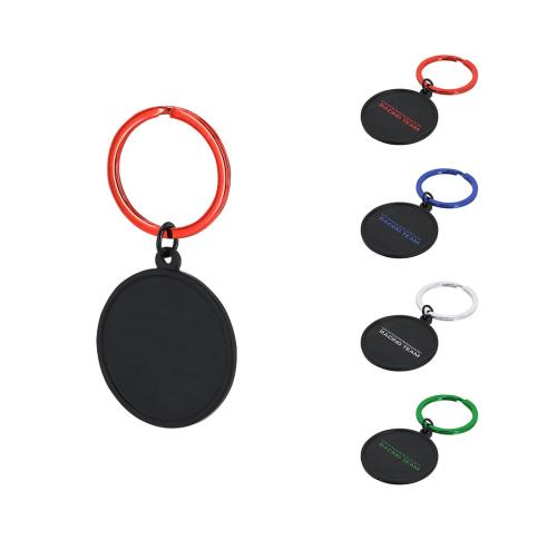 Round Black Aluminium Keyring Klapson