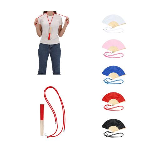 Bamboo Polyester Hand Fan Yanex