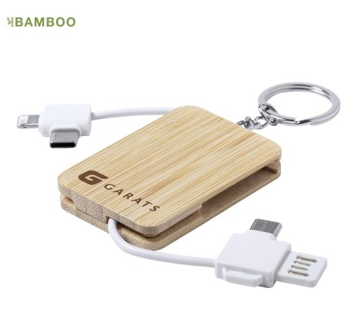 Bamboo Key Chain Charger Rusell