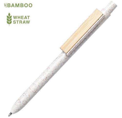 Eco Wheat Straw Push Pen Printed Logo