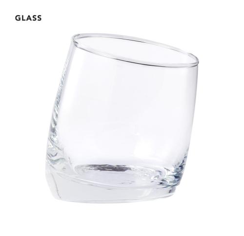 Printed Style Design Slanted 320ml Glass Cups Gift Boxed