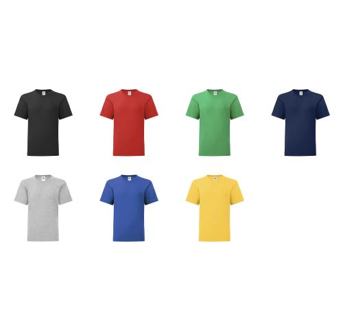 Printed Fruit Of The Loom Kids Colour T-Shirts Iconic 100% Cotton Boys