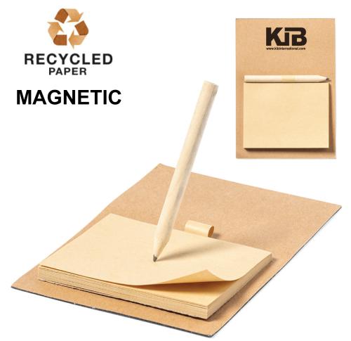 Recycled Fridge Magnet Notepad & Pencil