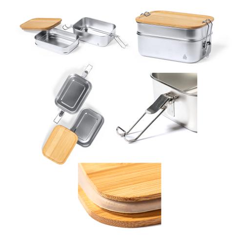 Branded Lunch Boxes Stainless Steel Two Compartments Safety Locks