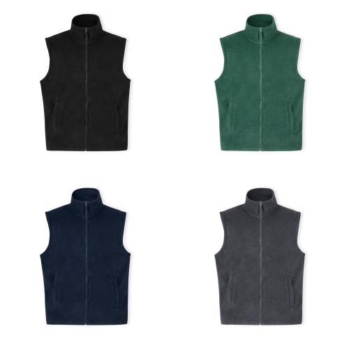 Branded Polar Fleece Zipped Gilets Body Warmers High Collar 