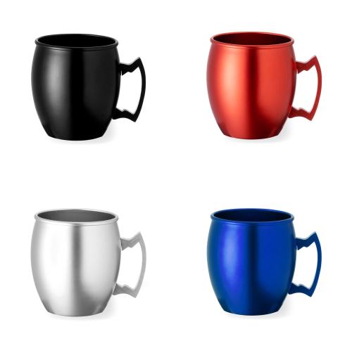 Custom Logo 540ml Aluminium Metallic Mugs Retro Style