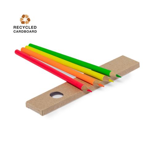 Promotional 4 Wooden Colouring Pencils Cardboard Box