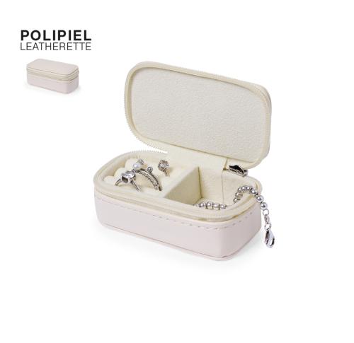 Branded Small Travel Zipped Jewellery Boxes Faux Leather Zipped
