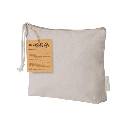 Promotional 100% Recycled Cotton Makeup Beauty Bags Zipped