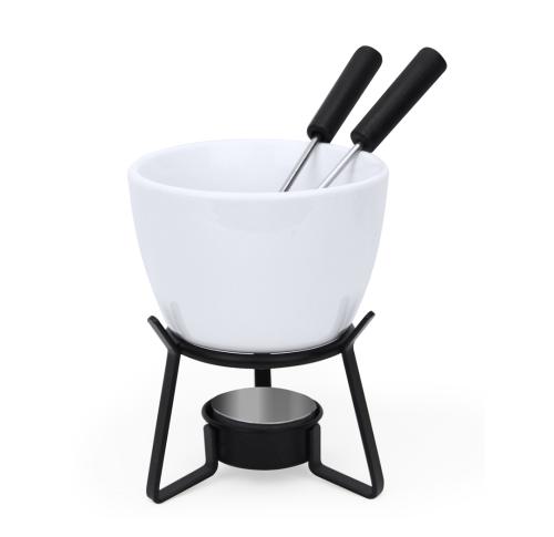 Branded Small Ceramic Fondue Sets Two Forks