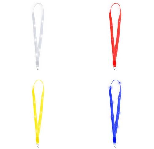 Printed Lanyards With 8 LED Lights 