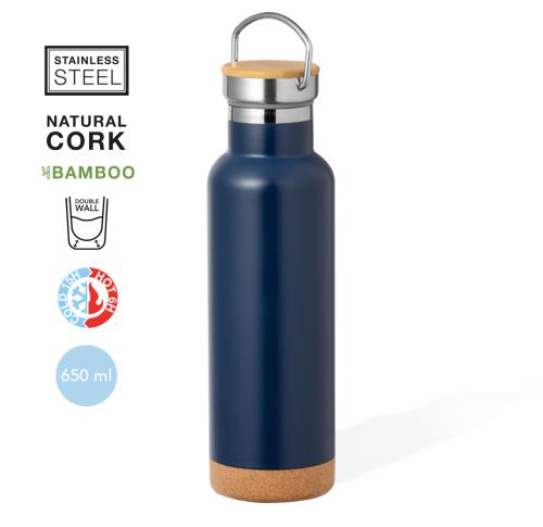 Printed 650ml Stainless Steel Insulated Bottles Screw Cap