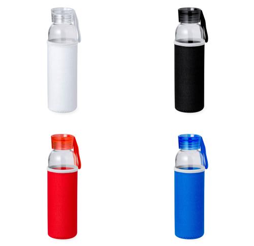 Printed 500ml Glass Bottles  Soft Shell Sleeve