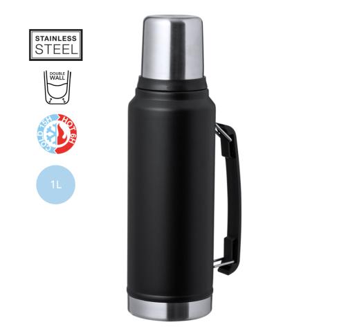 Printed Stainless Steel Insulated Flasks 1 Litre Capacity 200ml Tumbler