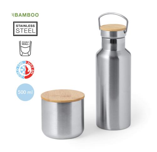 Branded Stylish Stainless Steel Coffee Flask 500ml & 300ml Tumbler